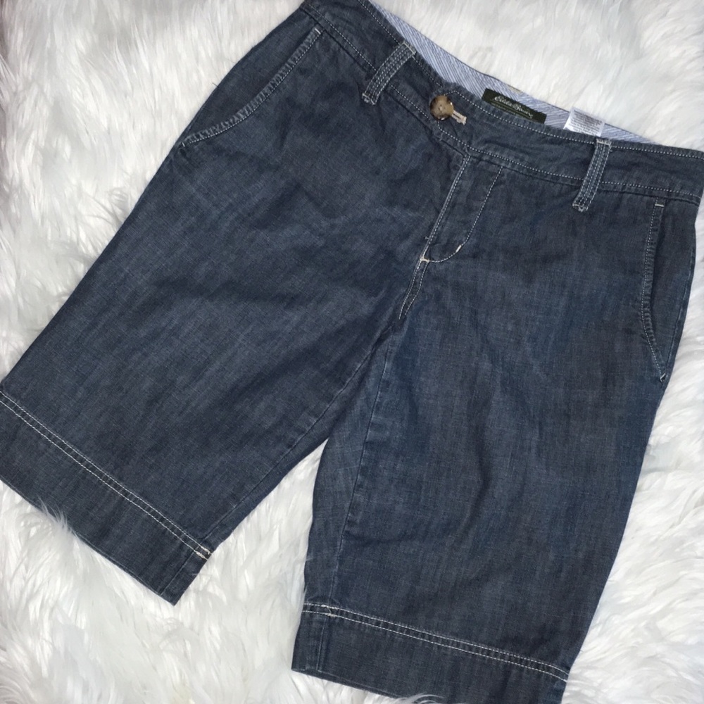 💜Eddie Bauer Denim 100% Cotton Bermuda Shorts💜